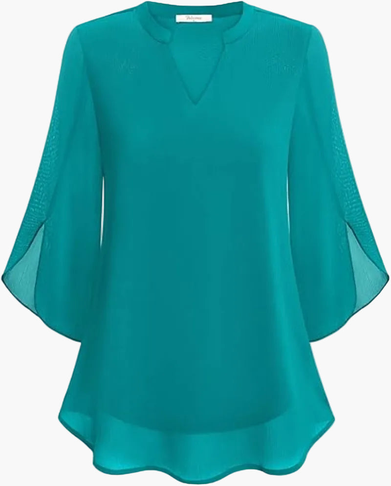 Elegante damesblouse met vleermuismouwen, losjes voor alle gelegenheden