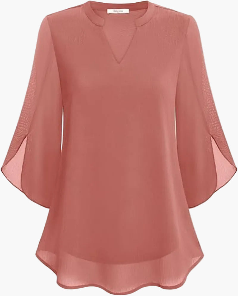 Elegante damesblouse met vleermuismouwen, losjes voor alle gelegenheden