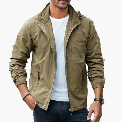 Veste Cargo Homme Étanche Style Décontracté pour Extérieur et Quotidien