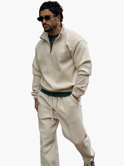 Survêtement décontracté pour homme avec sweat zippé – Style urbain polyvalent
