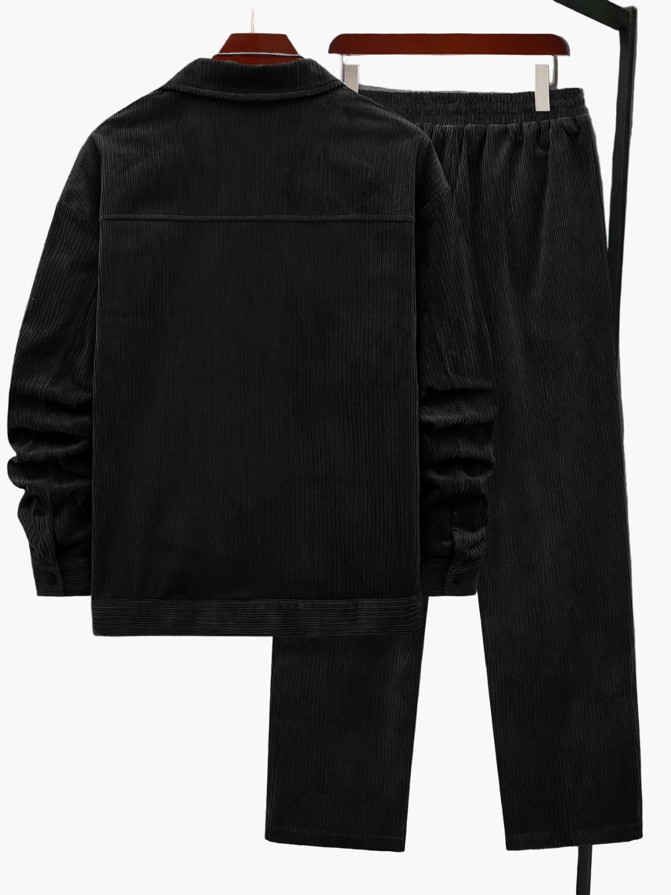 Ensemble décontracté homme style urbain veste et pantalon, idéal automne-hiver