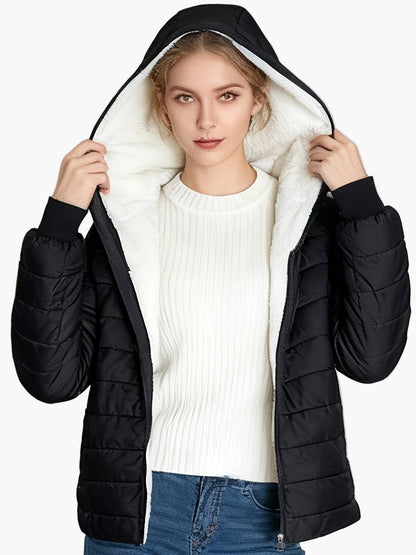 Veste matelassée d'hiver femme style urbain à capuche
