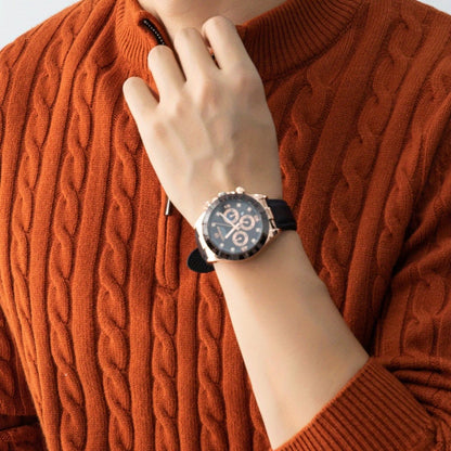 Pull à Col Montant Zippé Homme Style Casual Motif Torsadé pour Automne Hiver