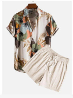 Ensemble Décontracté Homme Style Graphique Chemise à Manches Courtes et Short Été