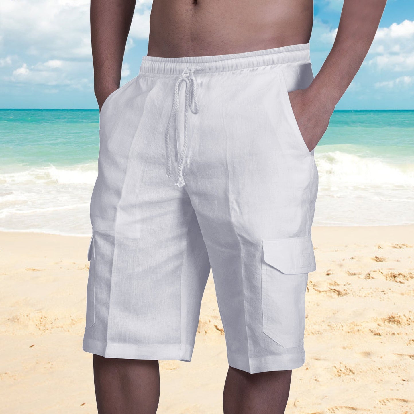 Patrick – Pantalons Cargo de Plage à Poches Multiples pour Hommes