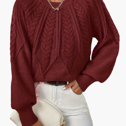 Pull Femme Style Décontracté Chic à Motif Torsadé pour Automne et Printemps