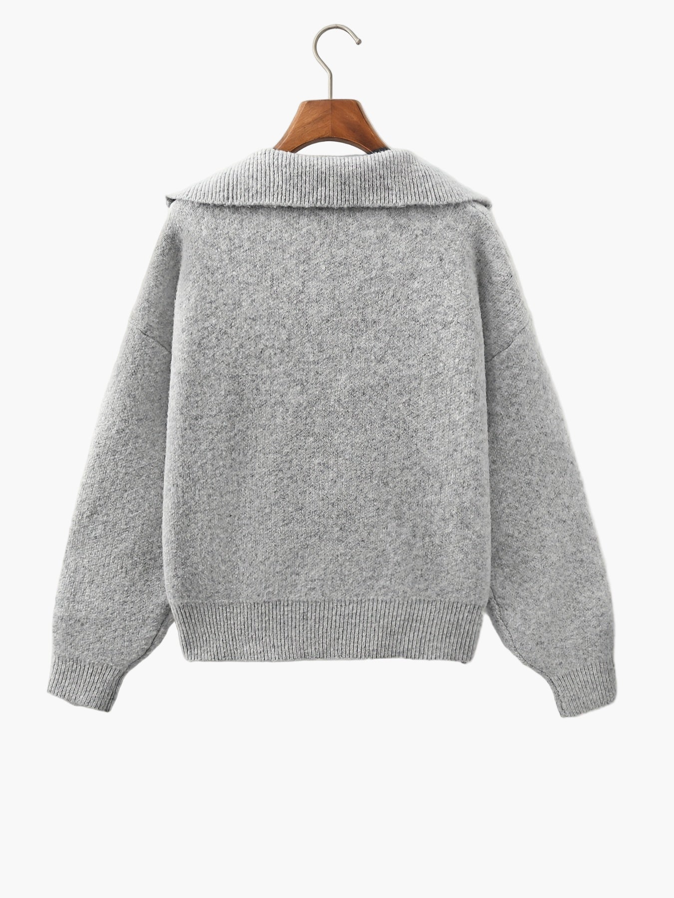 Pull vintage à col V style décontracté pour femme - idéal automne hiver