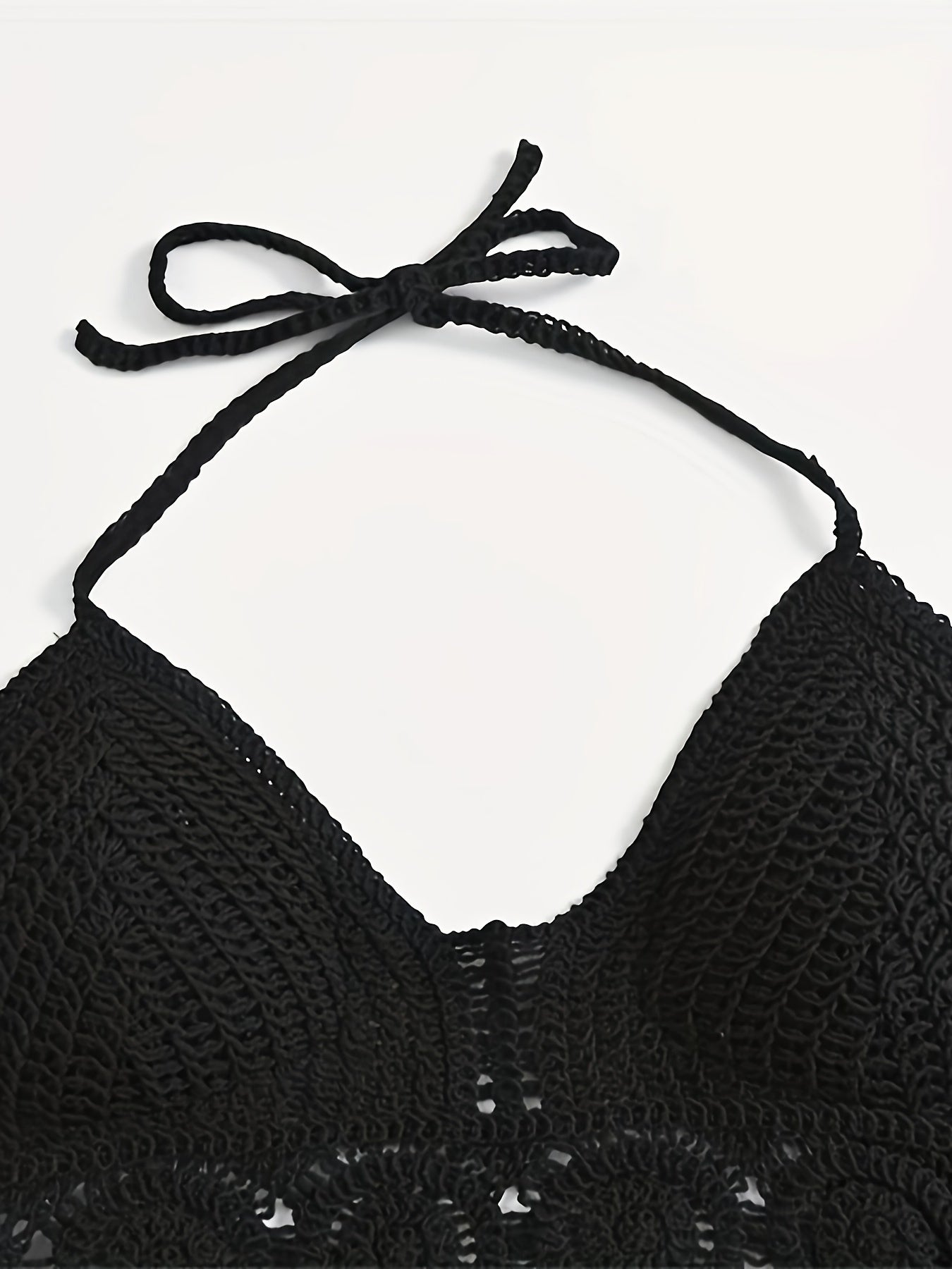 Bohemian cropped tie-front top for women, festival style with openwork details and fringes