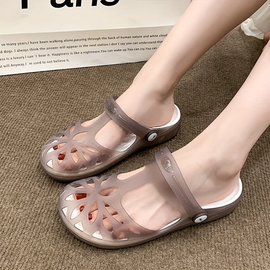 Sandales décontractées pour femme style crocs à plateforme, confort estivale