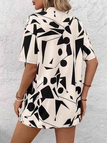 Completo Casual Donna Stile Bohemien 2 Pezzi Giacca Kimono e Pantaloncini con Motivo Floreale Estate