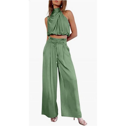 Ann – Ensemble Débardeur et Pantalon Large Sans Manches