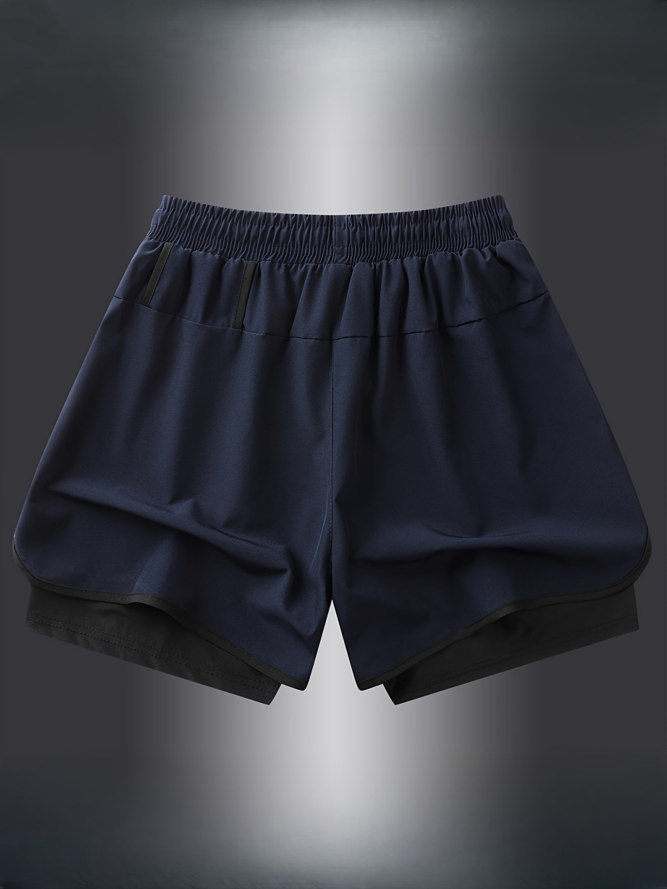 Short de sport homme 2-en-1 style running avec sous-short intégré