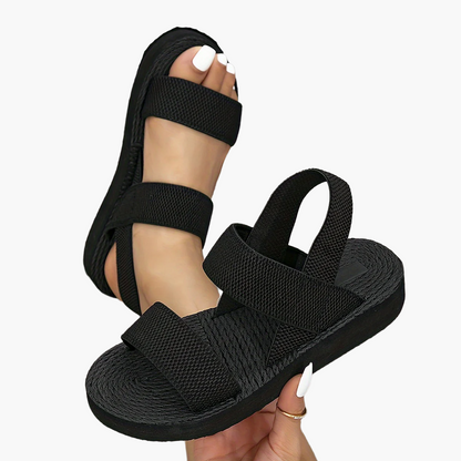 Sandales compensées décontractées pour femme à enfiler – Style estival et confortable