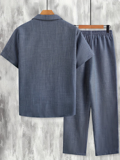Casual herenset met korte mouwen – Moderne stijl, ideaal voor elke gelegenheid