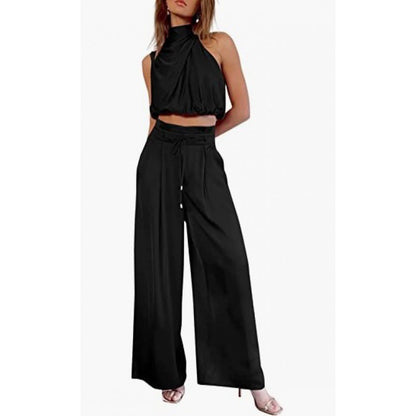 Ann – Ensemble Débardeur et Pantalon Large Sans Manches