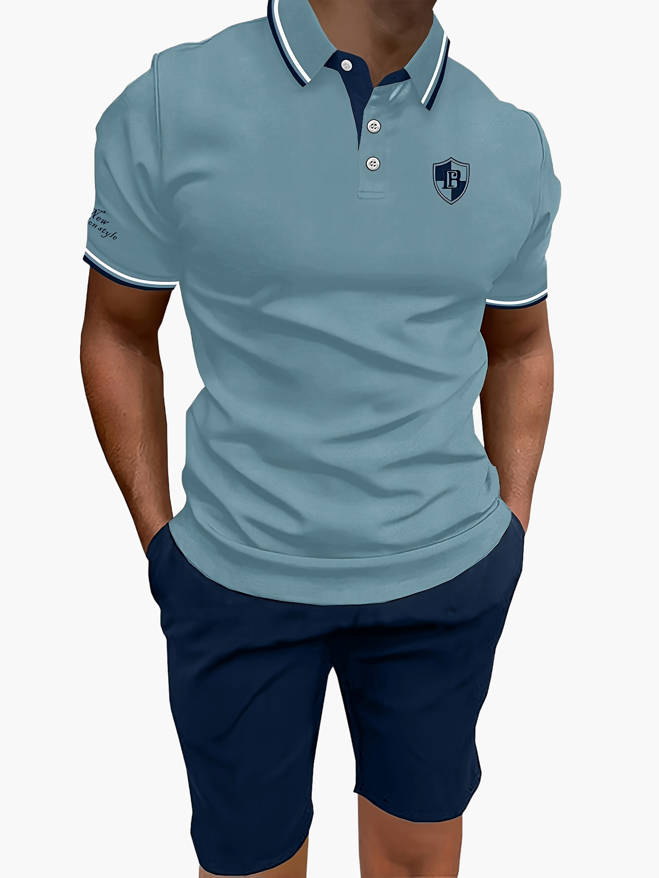 Zestaw polo i szorty casual dla mężczyzn – nowoczesny styl idealny na lato
