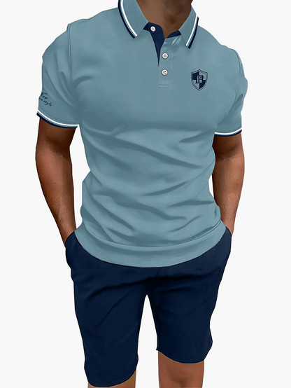 Zestaw polo i szorty casual dla mężczyzn – nowoczesny styl idealny na lato