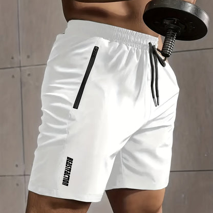 Korte sportbroek voor heren in fitnessstijl met ritszakken - Ideaal voor training en sportschool