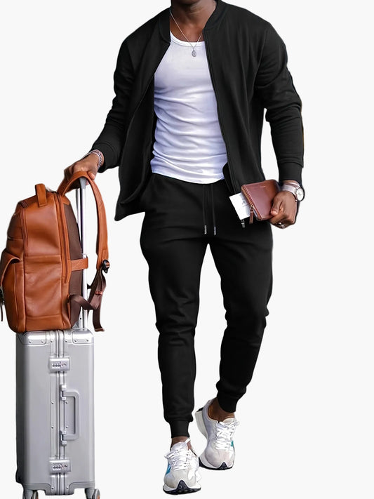 Conjunto de Ropa Deportiva para Hombre Estilo Deportivo Moderno Versátil Ideal para Viajes y Uso Diario
