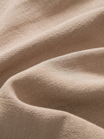 Camisa informal con cuello mao y mangas cortas para hombre – Estilo relajado y elegante, ideal para el verano y la vida diaria