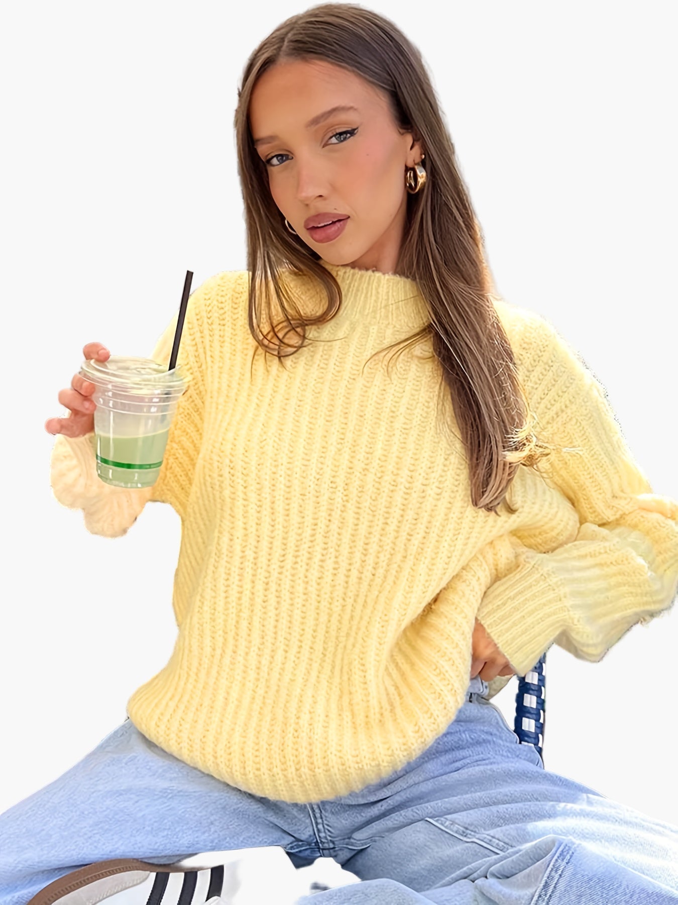 Pull décontracté femme style oversize pour automne et hiver