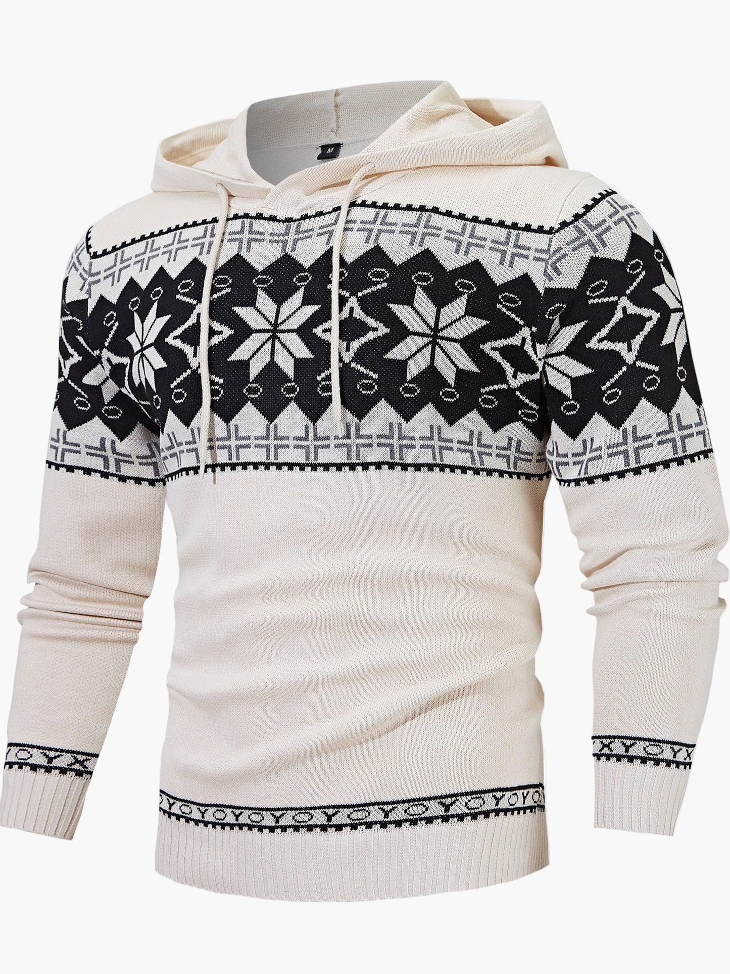 Hoodie de Noël à motif nordique pour homme, style casual automne/hiver