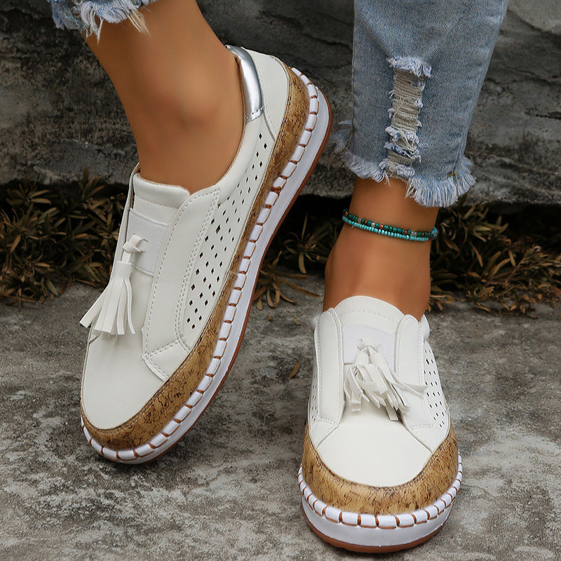 Chaussures confort femme à enfiler style décontracté coréen – mocassins légers à semelle plate pour loisirs et quotidien