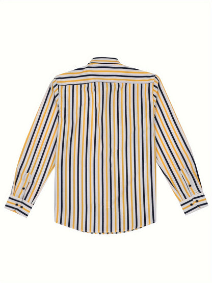 Camisa de rayas estilo casual para hombre – Ideal para salidas y ocasiones informales