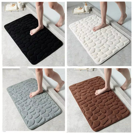 LuxeMat - Tapis de Salle de Bains Gaufré Cobblestone