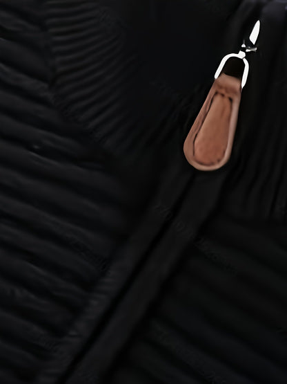 Pull col zippé demi-fermeture style casual pour homme - Idéal automne hiver