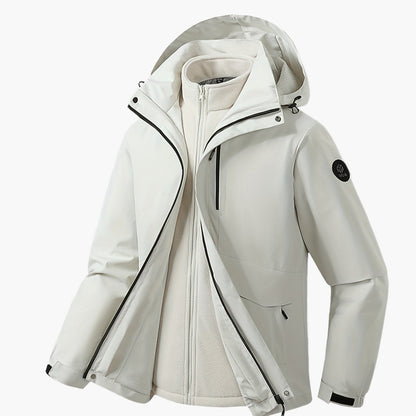 Veste Softshell Homme 3-en-1 à Capuche Style Urbain Décontracté