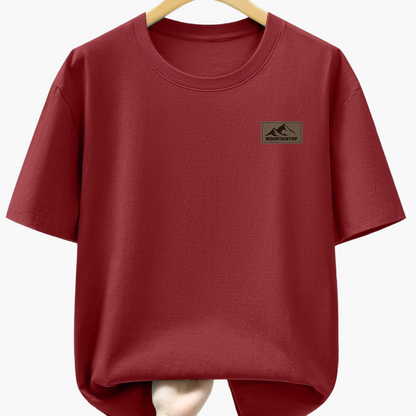 Casual men's T-shirt with mountain print, sporty style – Ideal for leisure and weekends