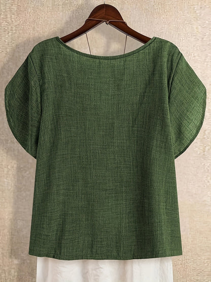 Blouse Tuniek Dames Asymmetrische Stijl Casual Elegant