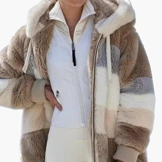 Veste d’Hiver Décontractée à Capuche Zippée pour Femme – Style Tendance et Confort Quotidien