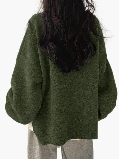 Pull décontracté pour femme style ample et tendance idéal pour l'automne et l'hiver