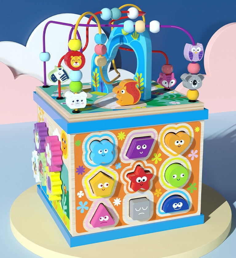 Cube d'Activités Éducatif Bébé Enfant – Jouet d’Éveil Multifonction pour Apprentissage Précoce