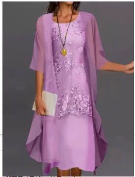 Robe élégante deux pièces style soirée pour femme, ensemble chic avec veste fluide, idéal cérémonies et événements