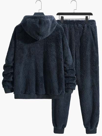 Ensemble survêtement homme décontracté à capuche style moderne pour l'automne et l'hiver