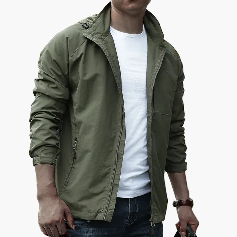 Veste Cargo Homme Étanche Style Décontracté pour Extérieur et Quotidien