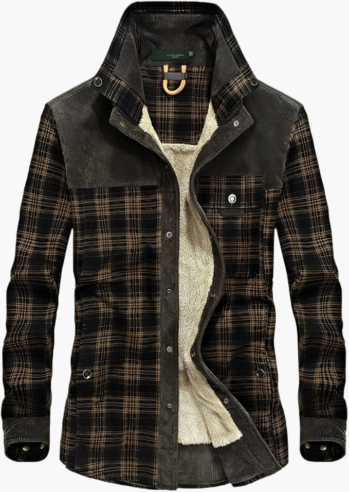 Veste chemise homme style bûcheron polaire pour activités extérieures et loisirs