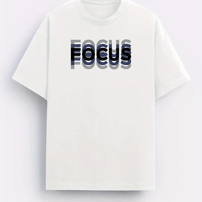 T-shirt Homme Style Moderne avec Motif "FOCUS" – Look Urbain et Inspirant