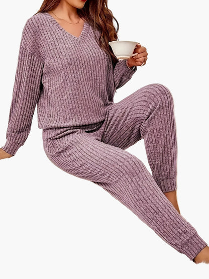 Pyjama Femme Ensemble Loungewear Décontracté Style Cocooning pour Détente et Maison