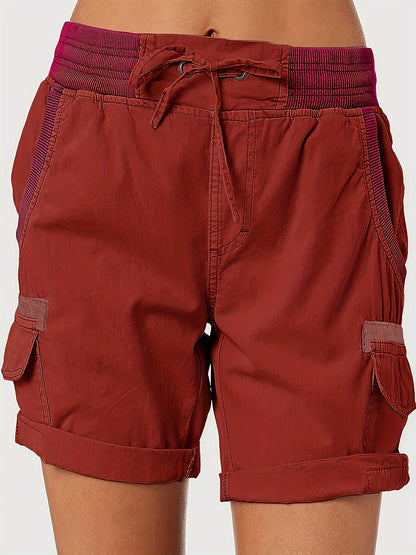 Shorts casual da donna stile cargo con tasche e coulisse – Ideali per l'estate e il tempo libero