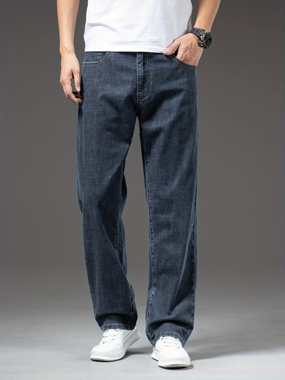 Herenjeans met rechte pasvorm, klassieke stijl, voor dagelijks gebruik