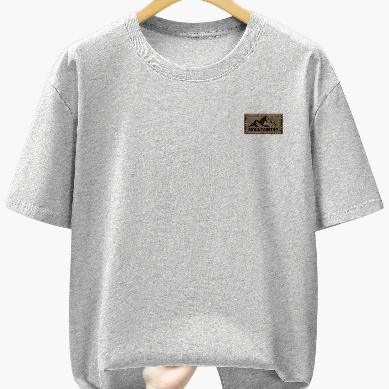 Casual men's T-shirt with mountain print, sporty style – Ideal for leisure and weekends