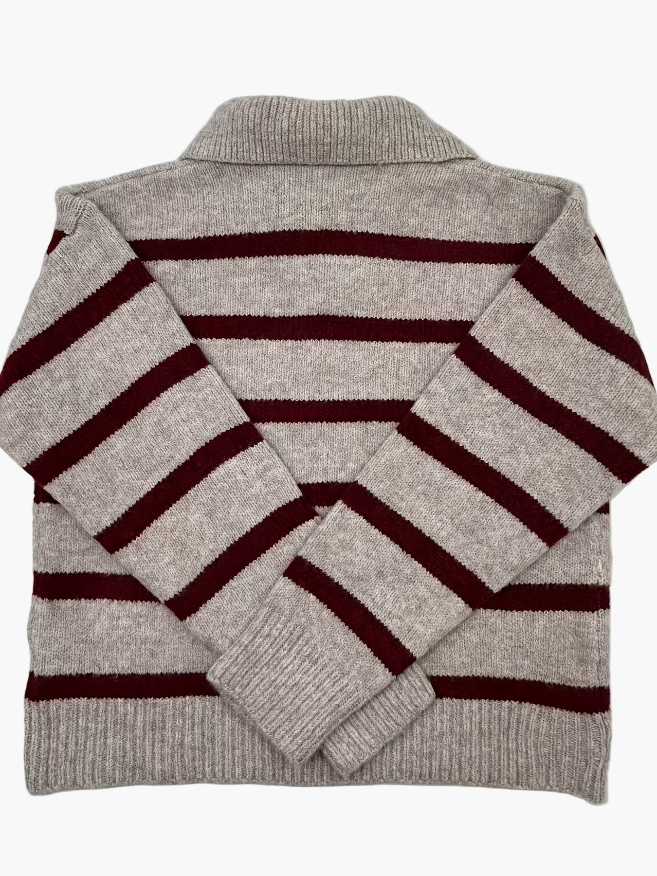 Pull-over femme style élégant à rayures larges pour automne-hiver