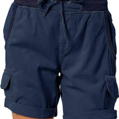 Shorts casual da donna stile cargo con tasche e coulisse – Ideali per l'estate e il tempo libero