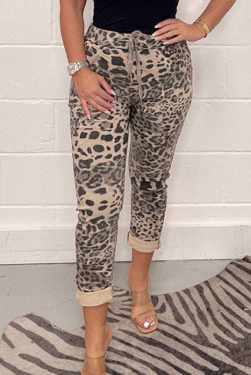 Helen – Pantalon de Sport Ample à Imprimé Camouflage