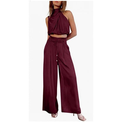 Ann – Ensemble Débardeur et Pantalon Large Sans Manches