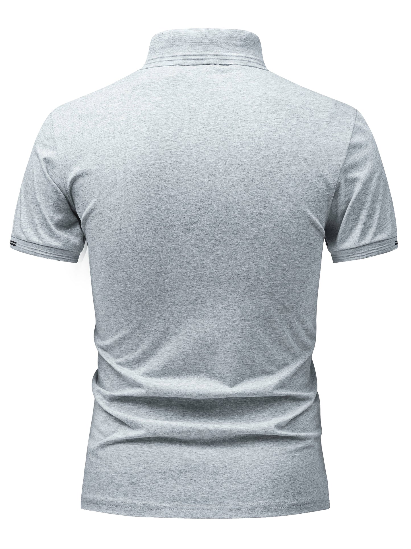 Polo décontracté pour homme à col boutonné style urbain